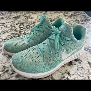 Nike Lunarepic Low Flyknit 2 Running - teal lightly worn.